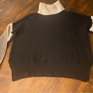 360 Cashmere color block sweater.
